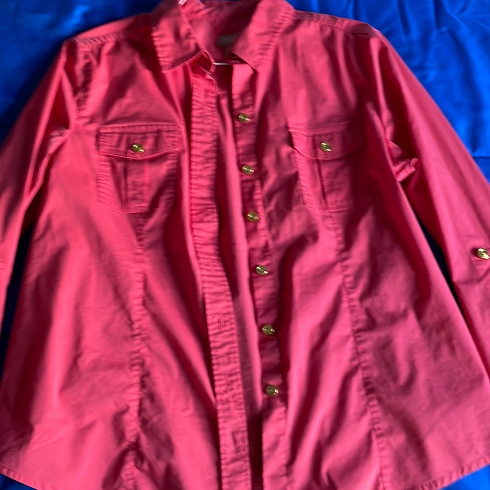 Chico’s blouse! Bright pink
